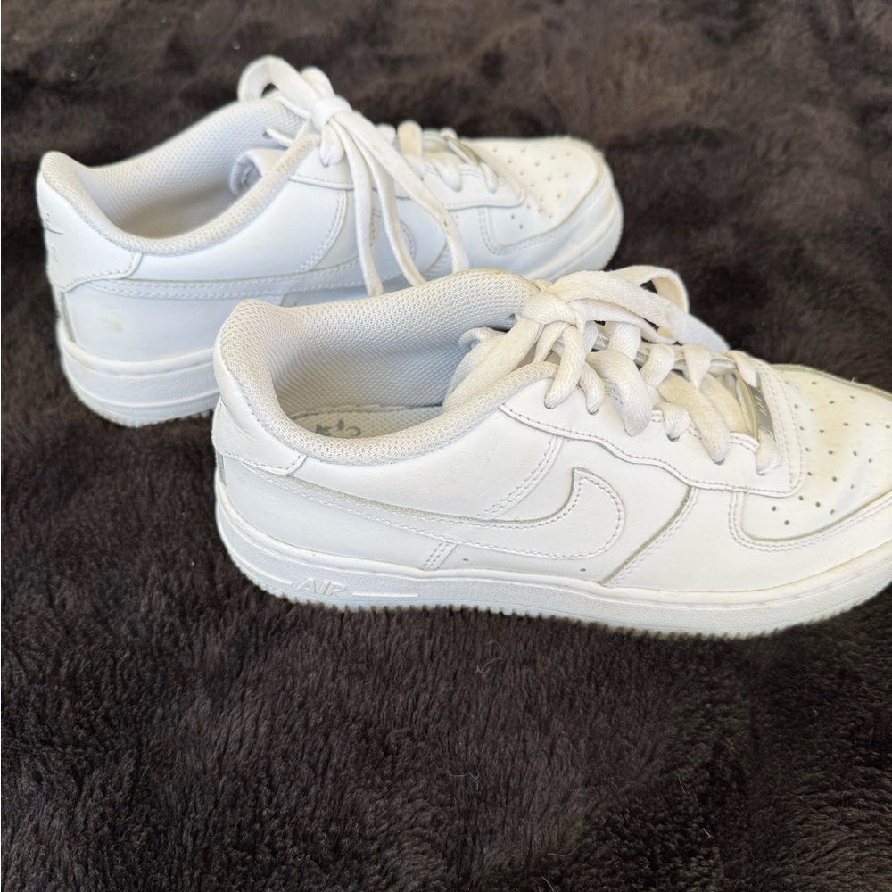 Nike White on white Airforce 1 kids size 4.5 Sneakers